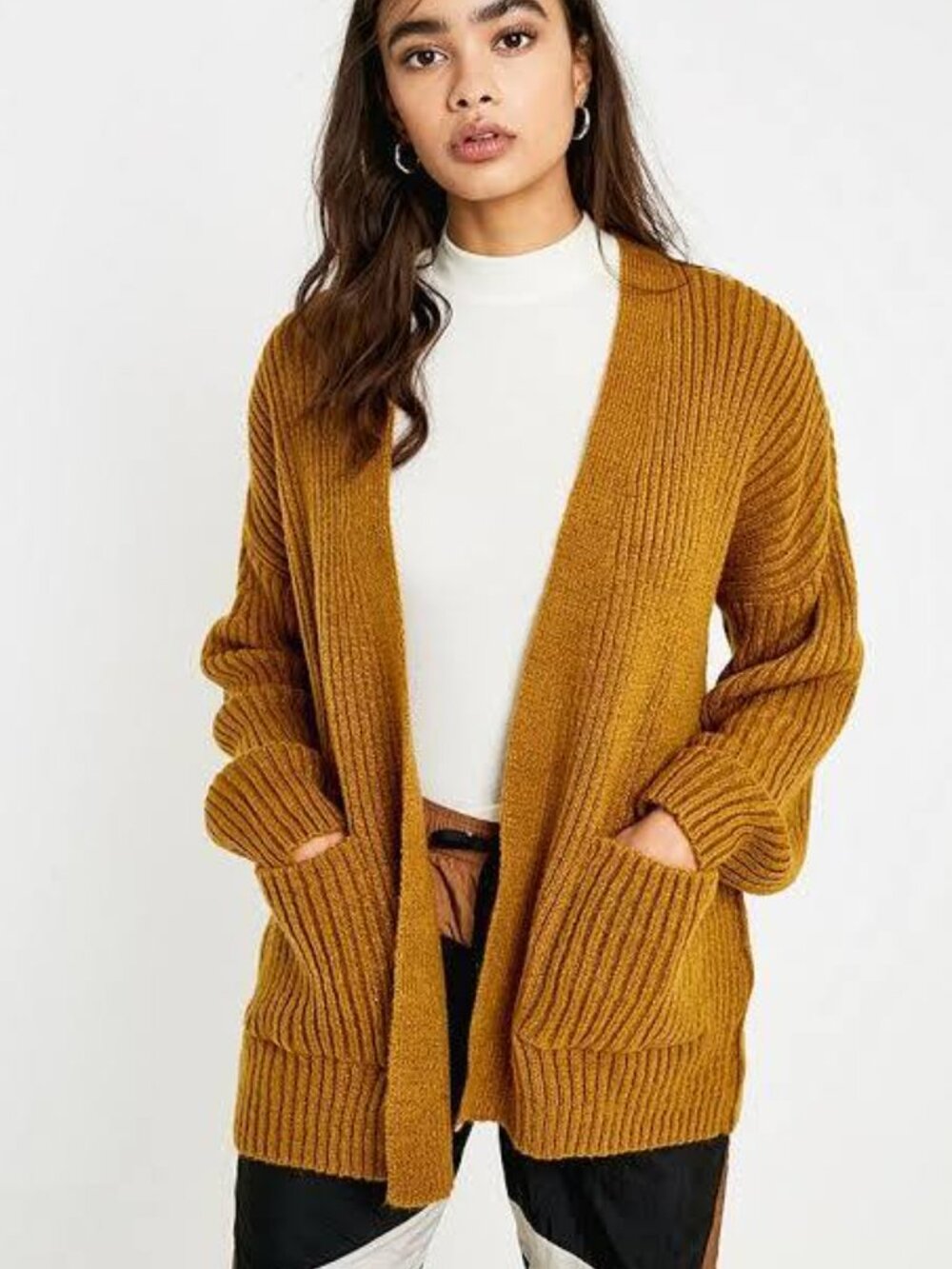 Madewell Nolan Ribbed Open-Front Cardigan Sweater